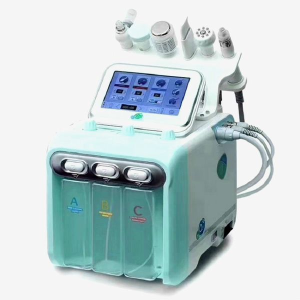 

6 в 1 h2-o2 hydra дермабразия аква peel rf bio-lifting гидро лица воды микродермабразия лица кислородная холодный молот спрей dhl ce