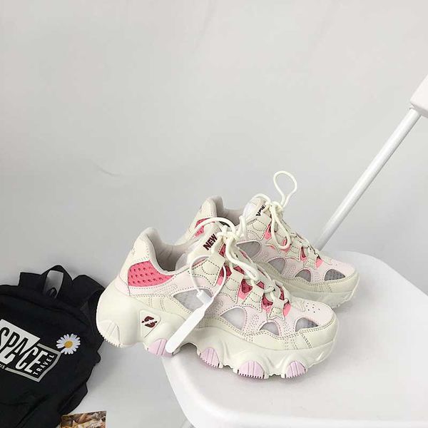 

pink shoes fashion wild korean sports shoes women 2020 autumn new student casual running, Black