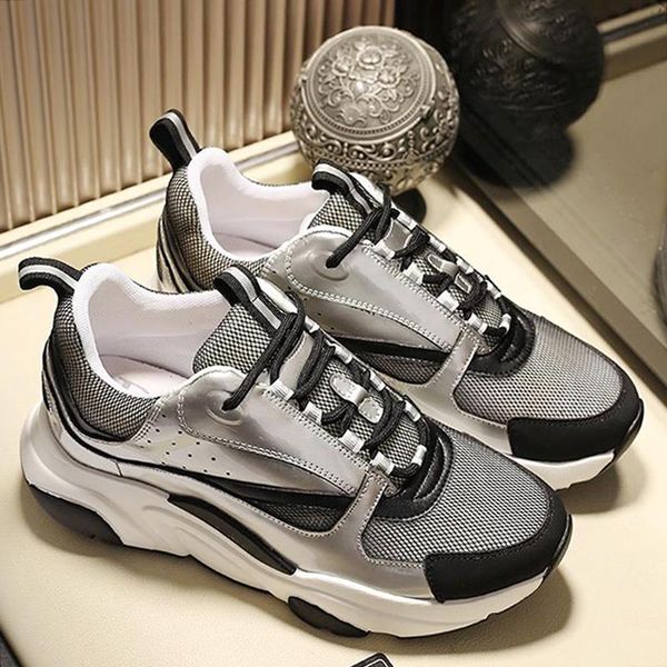 

mens breathable shoes sale b22 calfskin sneaker zapatos de lujo para hombre lace -up autumn and winter casual shoes drop ship fast delivery, Black