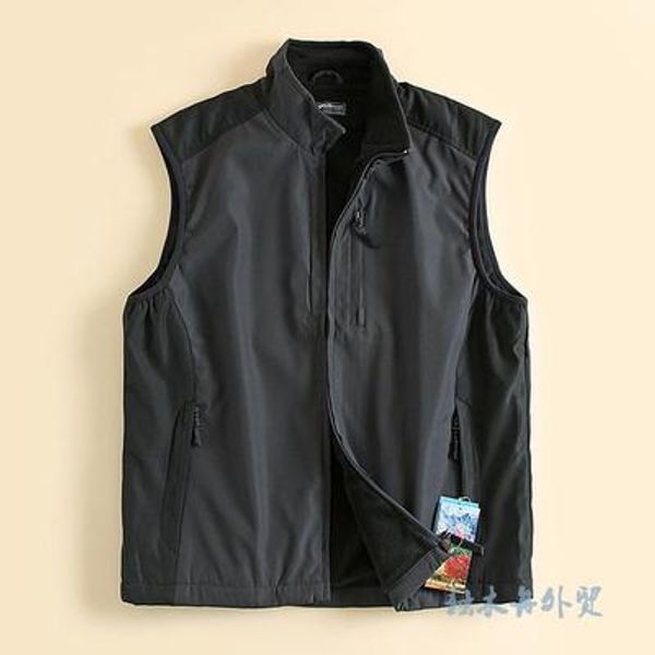 

2020 spring fall men outdoor sports vest man hiking cycling polar fleece waterproof thermal outerwear men vest size 95-100, Blue;black