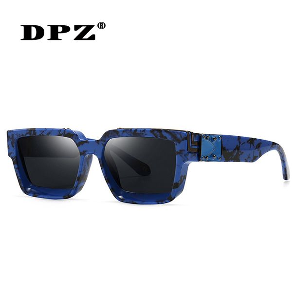 

2020 dpz oversized square sunglasses women men sun glasses vintage designer uv400 retro eyewear, White;black