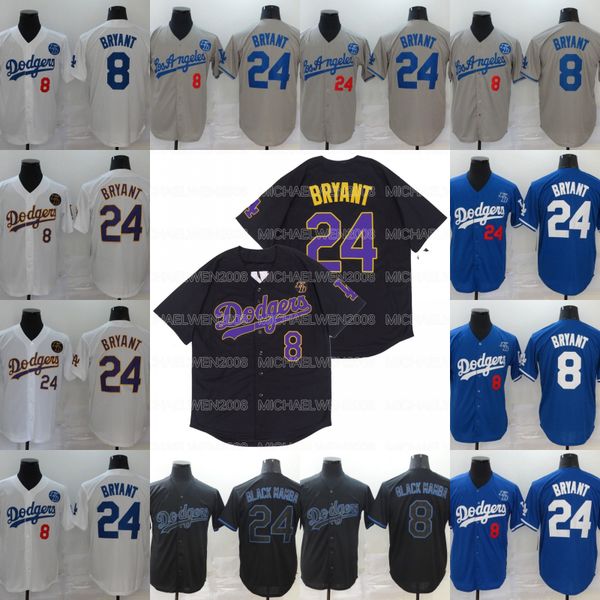 

black mamba bryant los angeles 8 24 baseball jerseys double stitched jerseys shirt ready to ship high quality, Blue;black