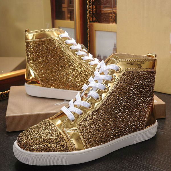 

new red bottoms shoes studded spikes flat designer sneakers for men women low cut suede glitter party lovers wedding genuine leather rivet, Black
