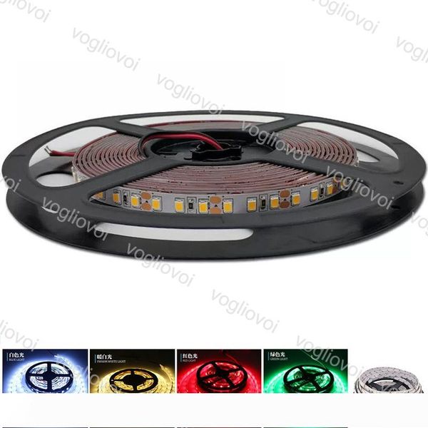 

led strip light 5m smd2835 dc12v 600led round 2 wire flexible led tape lights for tv car computer tent lighting epacket