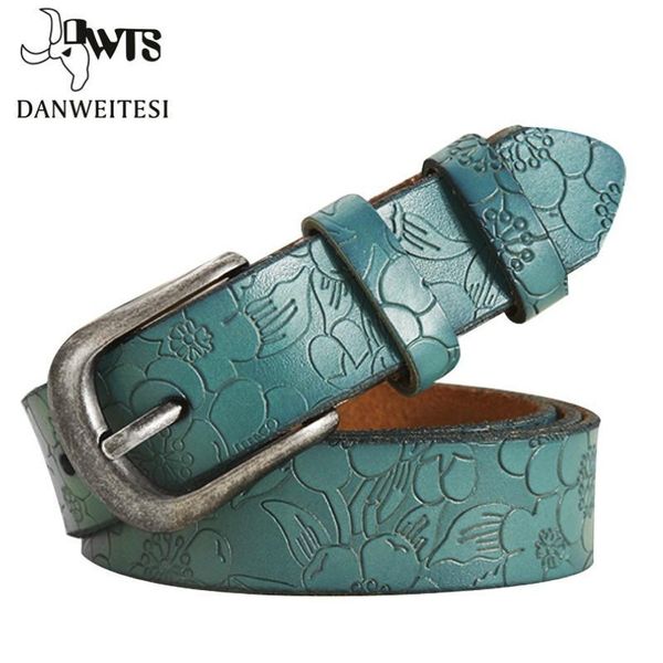 

dwts]belts women thin genuine leather belt womens 6 colour floral carved belts for women ceinture femme belt female ing, Black;brown