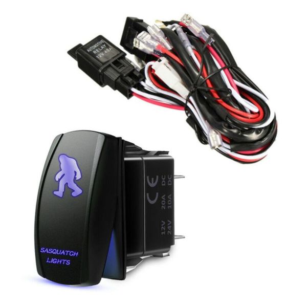 

12v rocker switch corrosion resistant waterproof work light wiring harness