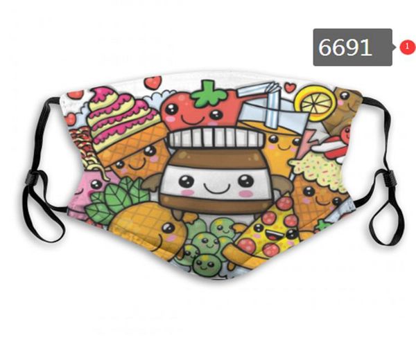 

fruit expression mask washable adjustable reusable 2psc carbon filters safety outdoor sports dust proof breathable designer face masks