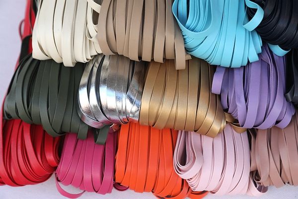 

6o2bb leather strip diy handmade material pu leather rope diy accessories clothing clothing edge strip multi-color optional accessories for, Silver