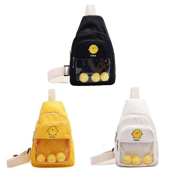 

zipper casual chest bag cartoon cute women fanny zipper phone pack crossbody bags