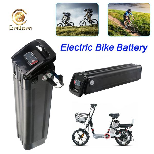 Li-ion 24v 36v 48v Silber Fisch Boden Entladung E-bike Batterie Elektrische Fahrrad Pack Für Bafang 36V 500W 48V 1000W Motor