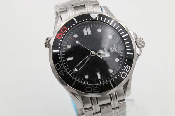 

watches men ceramic rotating bezel glass back automatic professional wach co-axial planet ocean watches men dive wristwatches, Slivery;brown