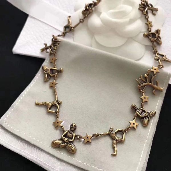 

selling fashion avant-garde yoga buddha designer jewelry unique trend designer necklace, Silver