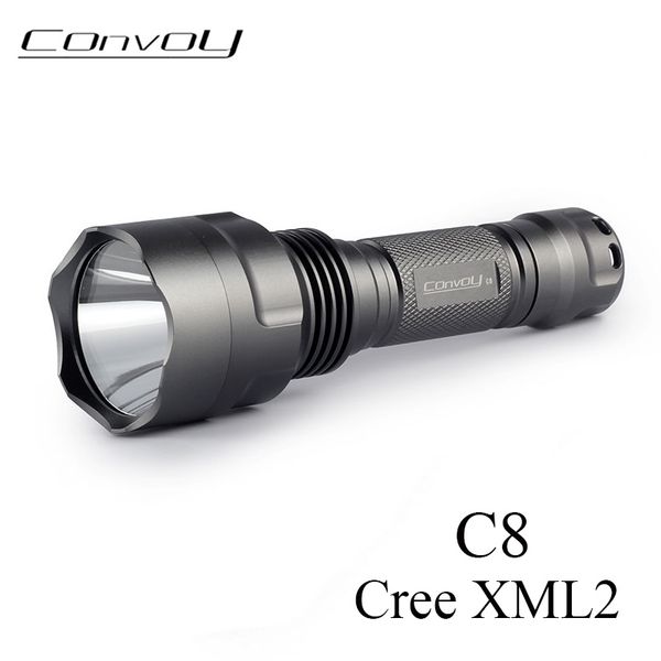 

led convoy c8 cree xml2 lantern grey flash light tent light camping torch work fishing hiking