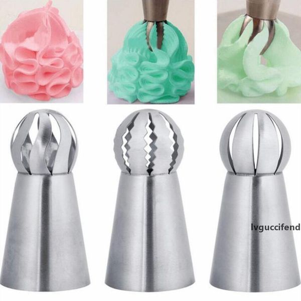 

stainless steel ball pastry tips baking cake flower decorating nozzles torch pastry tips kitchen tool ysy253