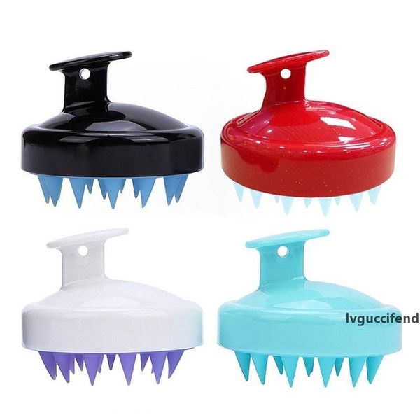

soft silicone shampoo brush scalp massage brush household bath brush silicon head massager wb268
