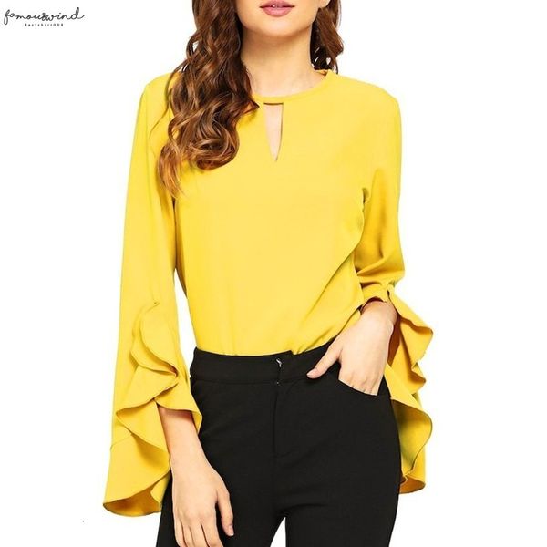 

ladies blouse women cothes ruffles long sleeve blusas mujer de moda women camisas mujer vintage women blouses, White