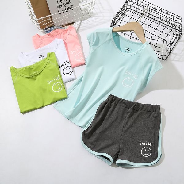 

rnhfu quick-drying suit summer 2020 new men's women's medium and large children's t-shirt and shorts sports t-shirt shorts tw