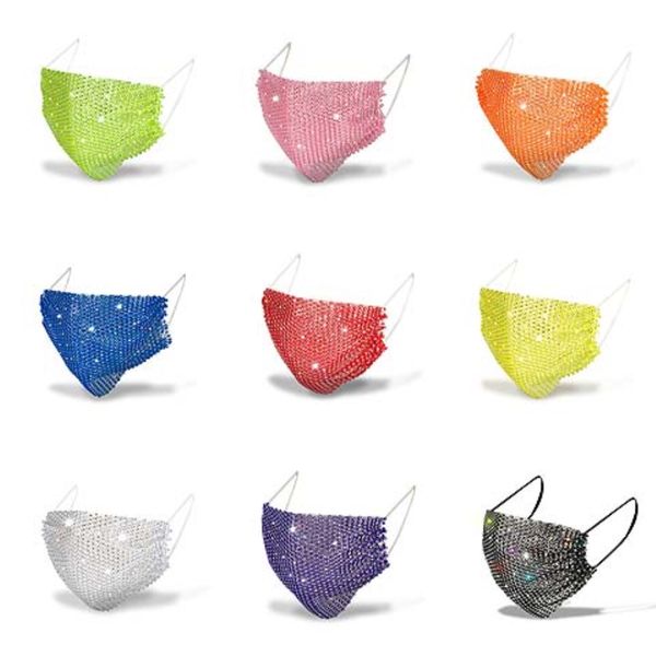 

bling bling sequin face mask outdoor suncreen anti dust breathable washable face mask reusable facial protective party mask 21.2*13.5cm#677