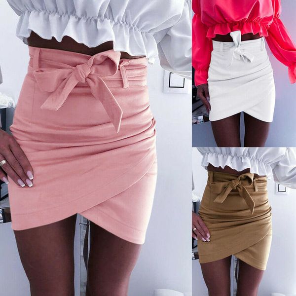 

womens summer fashion irregular pencil bodycon short slimmer mini solid skirt evening party solid zipper bow formal casual skirts, Black