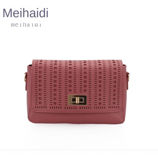 

new artistic hipster pu women's solid color horizontal small small square bag square bag metal buckle, White