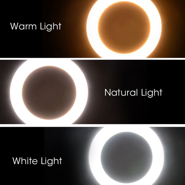 

qualitypgraphy led selfie ring light 16/26cm with tripod stepless lighting dimmable with cradle head for makeup video live s