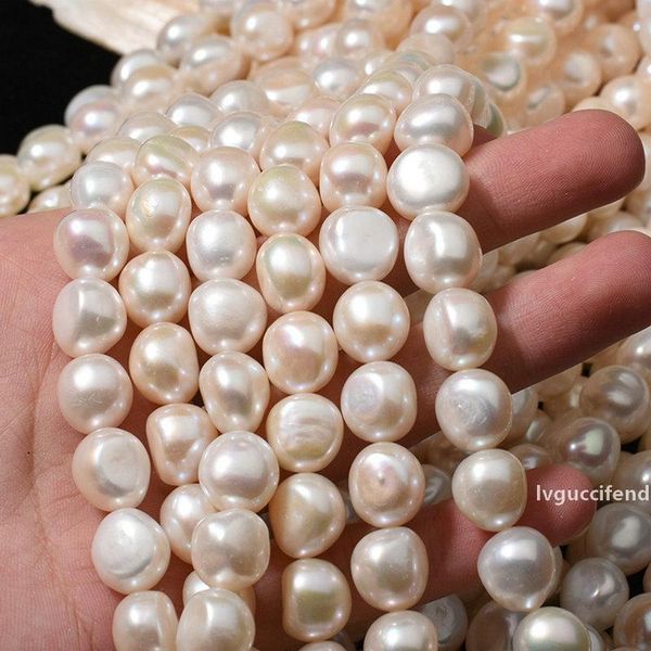 

10mm/32pcs natural white irregular freshwater pearls beads for diy bracelet necklace fine jewelry finding t200507