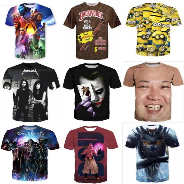 

summer 2020 new t-sirts, men's 3dt sirts, ip-op streetwear, color t-sirts, men's and women's #793, White;black