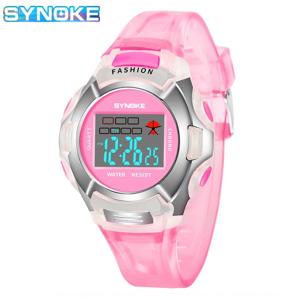 

instant children's luminous waterproof sports boy luminous electronic watch girl student electronic watch, Blue