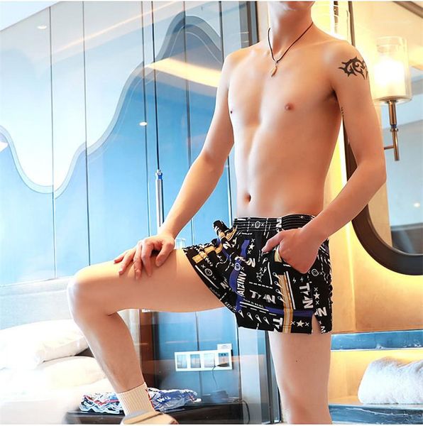 

творческий хлопок daily боксеры повседневный плюс размер mens luxury боксеры трусы мужские конструктора середины талии белье мода, Black;white