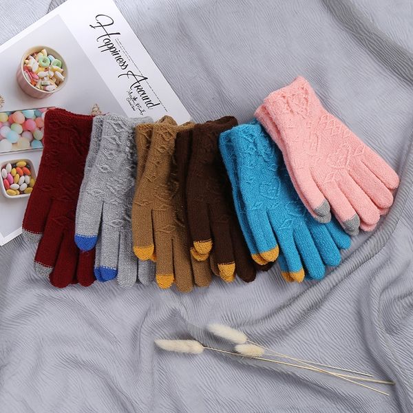 

2019 warm fashion warm accessory women' gloves creative new touch screen travel gloves clothing accessories, Blue;gray