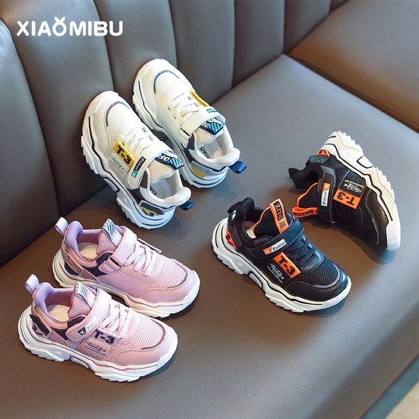 

boys' sneakers children's 2020 summer new children's sports girls' shoes autumn mesh breathable boys' dad shoes, Black