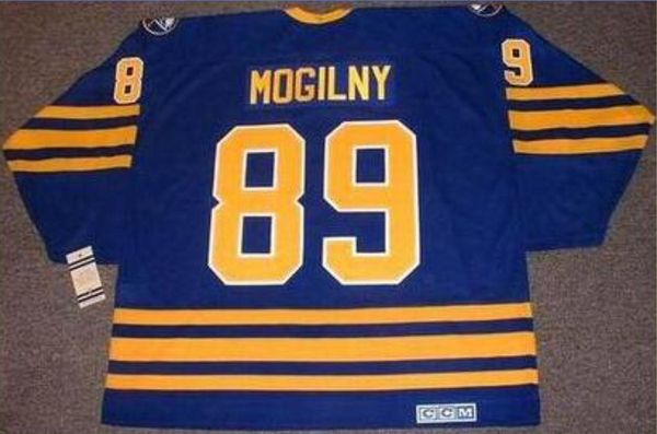 

custom men youth women vintage #89 alexander mogilny buffalo sabres 1992 ccm hockey jersey size s-5xl or custom any name or number, Black