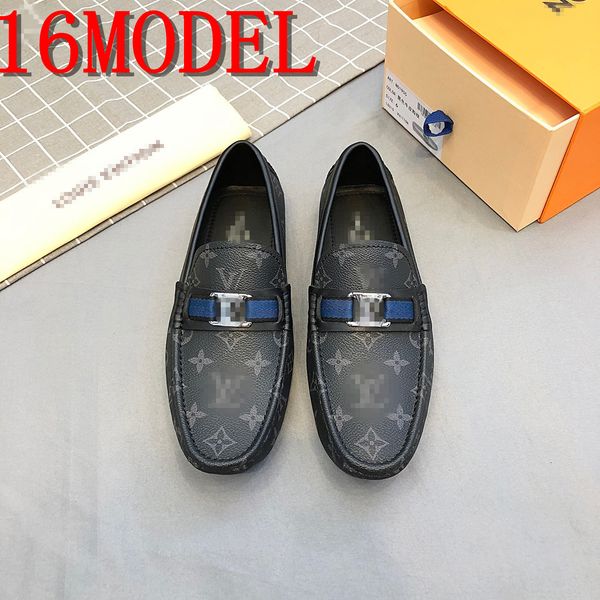 

men shoes leather loafer moccasins luxurious italian shoes 2020 spring autumn casual loafers elegant flower slip on driving shoes, Black