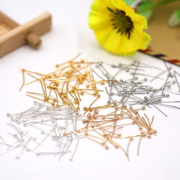 

diy handmade beaded round head diy beaded accessories copper ball pin hairpin metal accessories 2000/bag, Silver