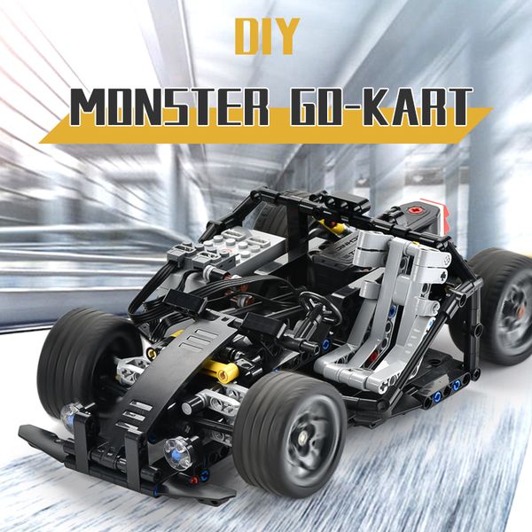 

2020kids diy blocks building monster go-kart toys intelligent and education gifts for children racing champion with friends and family
