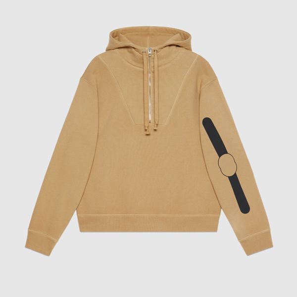 

20ss andys fashion half zipper letter printing hoodie hooded sweatshirt pullover hoodie couple women mens high street sweater hfxhwy160, Black