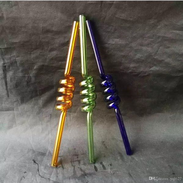 Accessori per bong in vetro con pipetta multi-spirale a colori, accessori per bong in vetro all'ingrosso, narghilè in vetro, fumo di pipa ad acqua spedizione gratuita