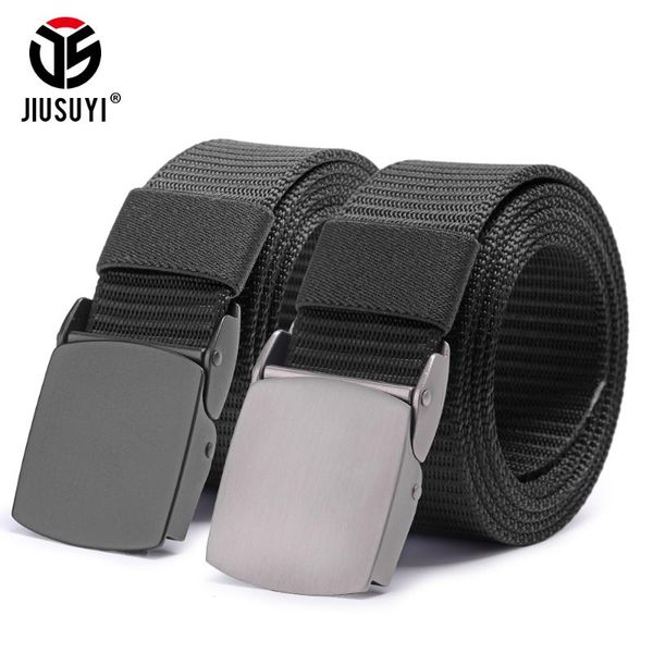 

men belt tactical alloy buckle nylon webbing waist strap paintball army waistband belts automatic high quality, Black;brown