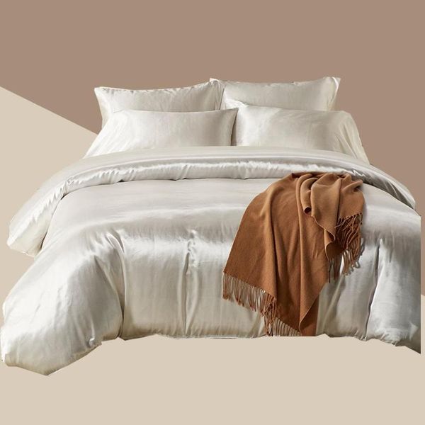 

новый комплект постельных принадлежностей сатин luxury  king size bed set одеяло пододеяльник белье и наволочки для одиночные двойные п