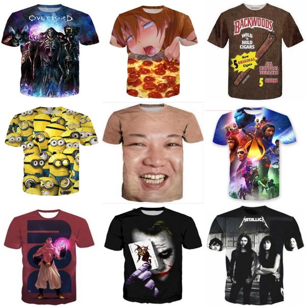 

summer t sirt iron maiden men's sort sleeve eddie tee ceering fans 3d printed t sirts men women couples tsirt s-5xl 13 styles#830, White;black