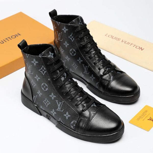 

mens shoes casual fashion boots luxury chaussures de sport pour hommes tattoo sneaker boot fashion boots men shoes fast ship zapatos hombre, Black