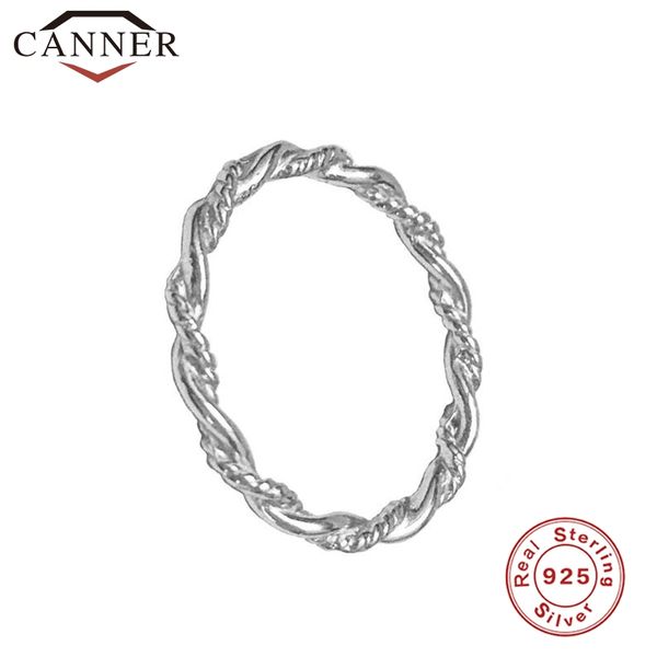 

Januarysnow Simple Gold Silver Color Twist Classical Wedding Engagement Rings for Woman 925 Sterling Silver Slim Rings Wedding Band Jewelry