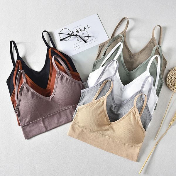 

gym clothing simple fashion sport push up bra solid yoga seamless bralette chest wire brassiere women breathable lingerie, White;black