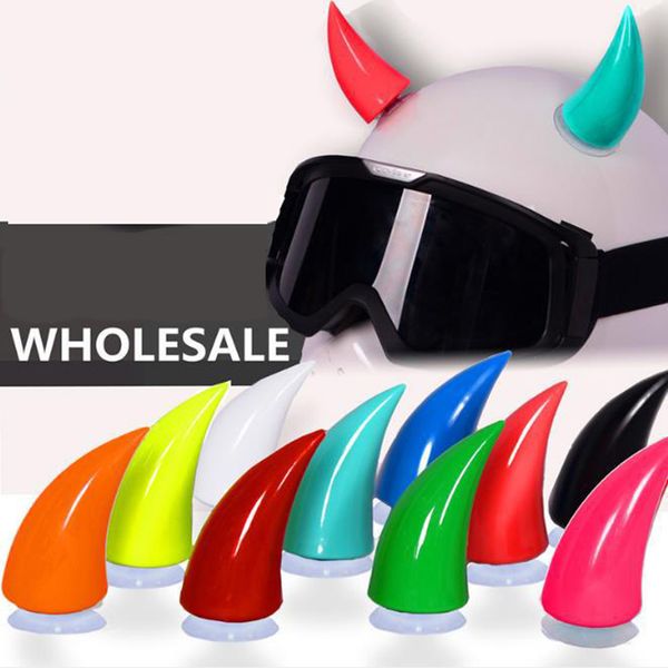

motorcycle helmets allomn colorful helmet devil horn motocross full face off road decoration car accessories durable cool