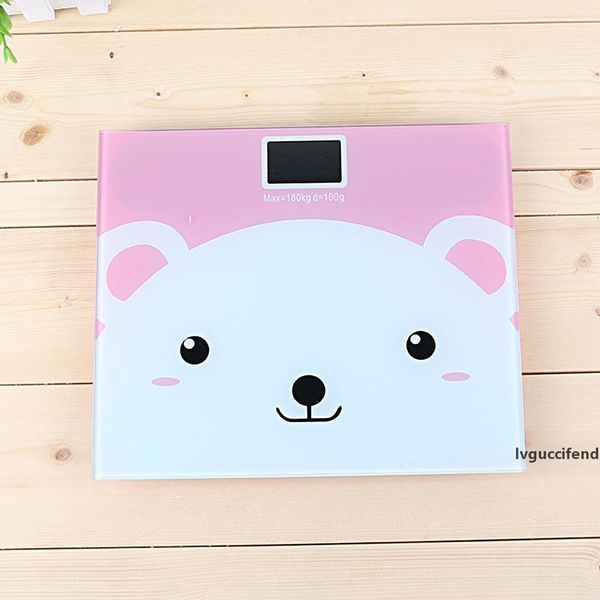 

electronic personal scale digital balance cute cartoon body weight scale with backlight display body weighing tool t200522