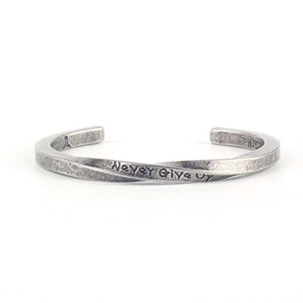 

europe and the united states fashion spiral bracelet never give up inspirational couple men and women bracelet jewelry, White