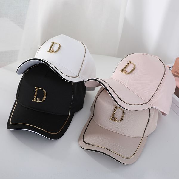 

new men and women couple hat copper d letter chain fashion baseball cap baseball cap fashion sun hat, Blue;gray