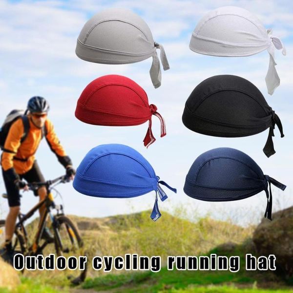 

pirate helmet liner cap breathable quick drying sport beanie men women running riding bandana headscarf scarf hat hood headband, Black