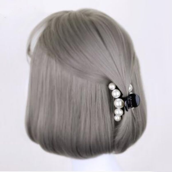 

7cm fashion acrylic imitation pearls hair claw woman hair clip accessories ladies ornaments, Golden;silver