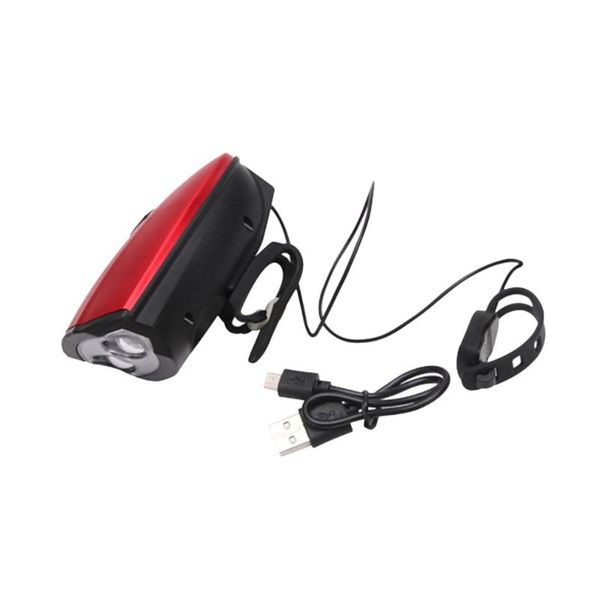 

2020 new universal usb rechargeable bike light loud sound bicycle bell light waterproof super bright led lamp front headlights